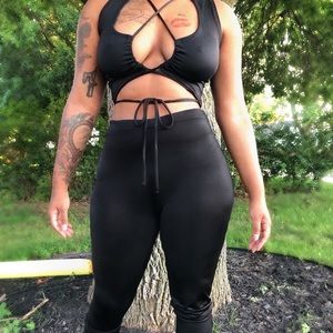 Black Two-piece pants Fit